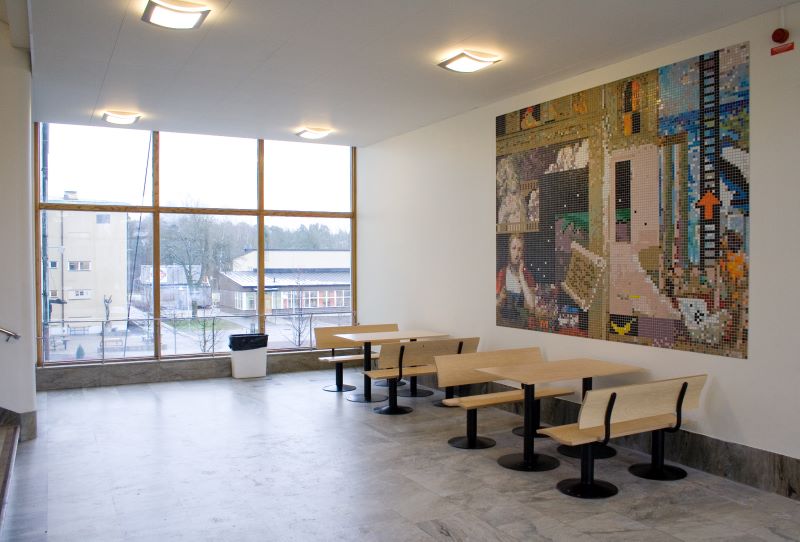 mosaik, bromma gymnasium, Kristoffer Zetterstrand. Mosaics