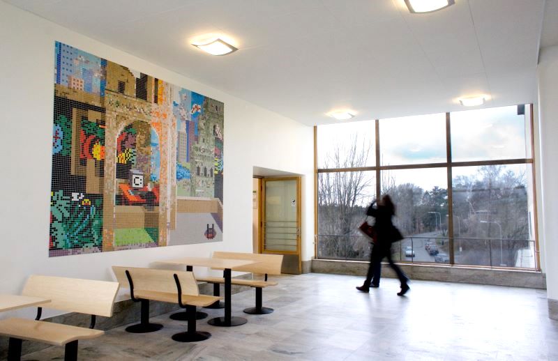 mosaik, bromma gymnasium, Kristoffer Zetterstrand. Mosaics