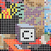 old school pixel 3d mosaics